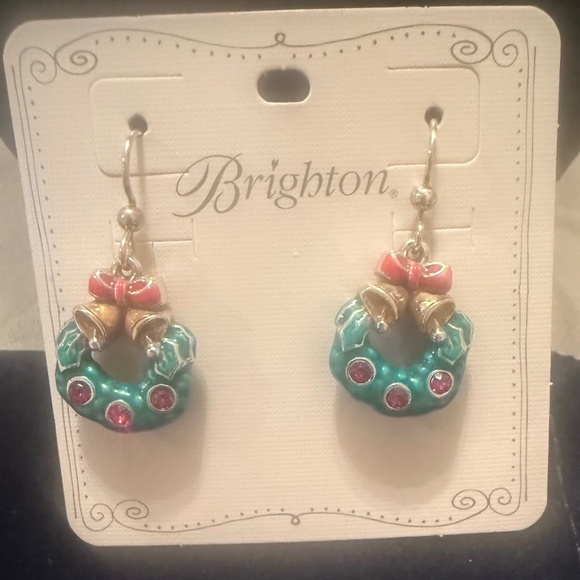 Brighton NWT  " Holly Christmas" Earrings and Charm - Picture 2 of 3